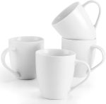 White Drinking Cup Set (4 pieces), 16 oz with Handle