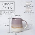 Ceramic Drinking Cup, 23 oz, Extra Large Tea Cup (Purple)