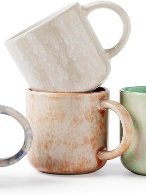 12 oz Drinking Cup Set (4 pieces) with Handle