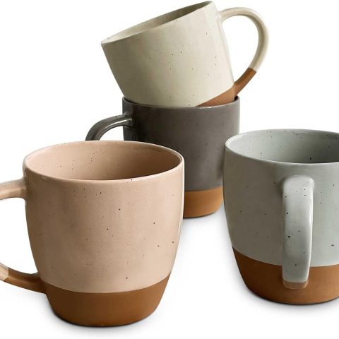 Ceramic Drinking Cup Set, 16 oz - Microwave Safe