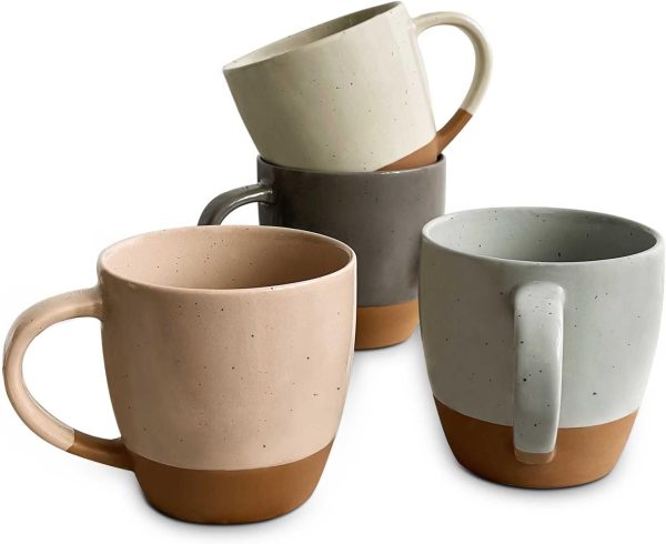Ceramic Drinking Cup Set, 16 oz - Microwave Safe
