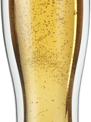Double-Wall Beer Glass Set, 14 fl. oz