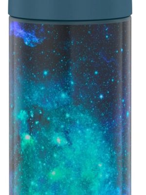 16 Ounce Stainless Steel Vacuum Insulated Bottle with Wide Spout Lid, Galaxy Teal
