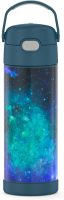 16 Ounce Stainless Steel Vacuum Insulated Bottle with Wide Spout Lid, Galaxy Teal