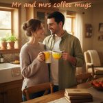 Ceramic Coffee Mug Set - Sunflower Couple Mug Set, includes a 15-ounce teacup, a 9-ounce wide-mouth cappuccino mug, and a saucer. 3D design, suitable for both men and women, perfect as a birthday/Christmas gift.