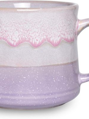 Large Ceramic Drinking Cup, 21 oz (Purple)