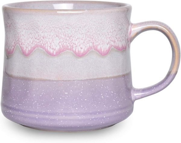 Large Ceramic Drinking Cup, 21 oz (Purple)