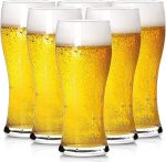6 Pack 16oz  Beer Glasses, Bar Glassware, Drinking Glasses for Home Kitchen Entertainment