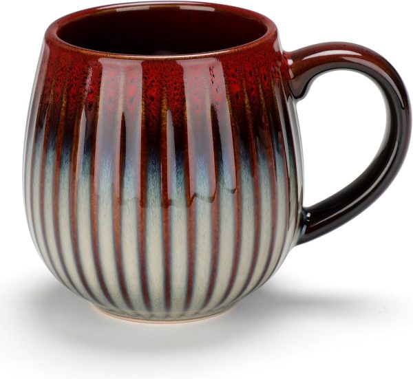 Ceramic coffee mug, 17 ounces large capacity, suitable for home and office use. A ceramic mug that can be used to hold coffee and tea.