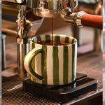 Ceramic Drinking Cups - Hand-Painted Stripe Art