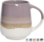 Ceramic Drinking Cup, 23 oz, Extra Large Tea Cup (Purple)