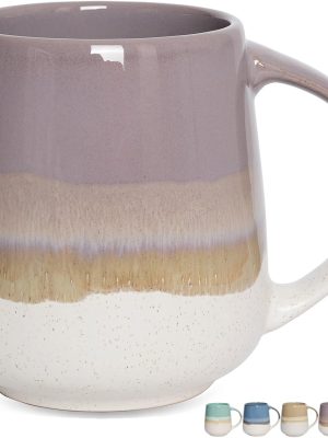 Ceramic Drinking Cup, 23 oz, Extra Large Tea Cup (Purple)