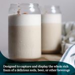 Classic Can Tumbler Glasses Set of 4, Clear Kitchen Glassware Sets for Beverages and Cocktails, Lead-Free, Cute Drinking Glasses, 16-Ounce