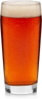 Craft Pub Glasses Set, Elegant, Curvy Style Beer Glasses Set of 4, Dishwasher Safe  Beer Glasses for Light Beers and Stouts