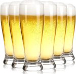 16oz Beer Glasses Set of 6 Glasses, Craft Beer Cups for Bar Pub, Glassware Beer Mugs Pint Glasses, Classic Beer Drinking Glasses Set for Party, Beer Drinker Gifts for Men Women