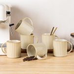 Coffee cup set (6 pieces), 14.2 oz handmade ceramic coffee cups with handles, suitable for lattes, tea, milk, beer, hot cocoa, cappuccino and other beverages.